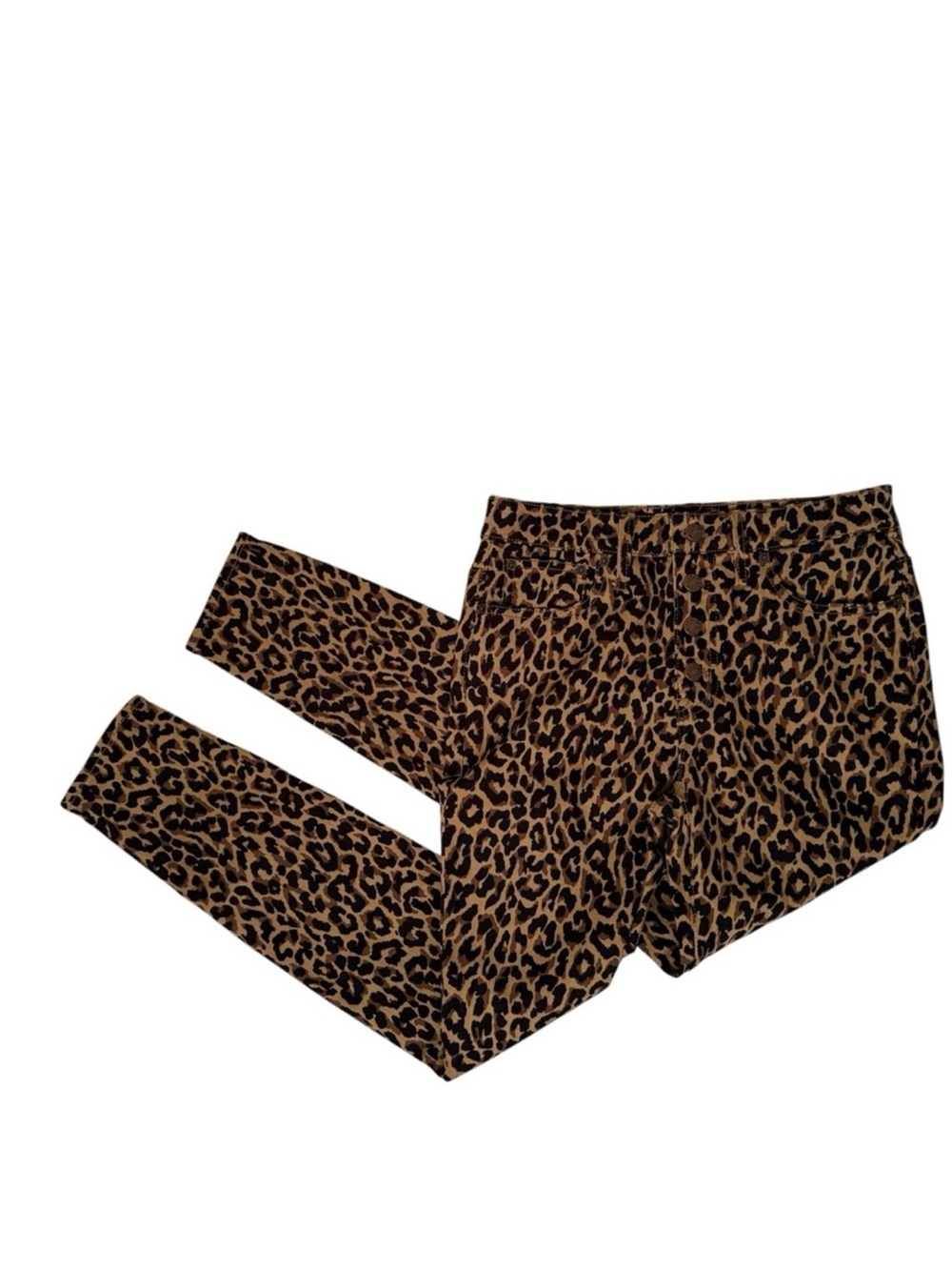 NEW J. CREW DENIM TAN BLACK ANIMAL PRINT JEANS 9” HIGH RISE SKINNY SIZE 28 NWT